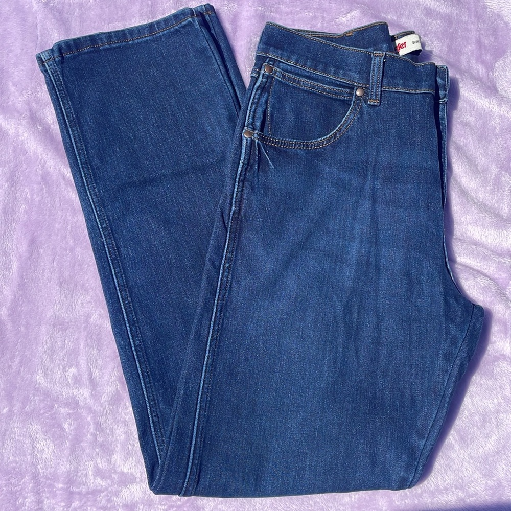 Wrangler slim straight / 88- men’s Blue Jeans 32x34 - Picture 4 of 11